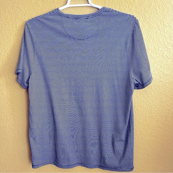 Vince Short Sleeve Striped Cotton Crewneck Tee - Picture 3 of 8
